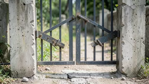 montaż bramy dwuskrzydłowej do słupków betonowych